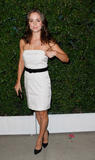 Eliza Dushku in white dress at screening of The Party at the Stella McCartney Boutique in Los Angeles