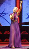 Kylie Minogue performs on stage on the opening night of her world tour KylieX2008 in Paris, France