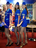 Hostesses in pantyhose